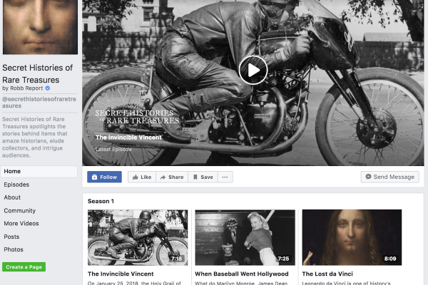 Robb Report launches video-on-demand documentary series for Facebook Watch