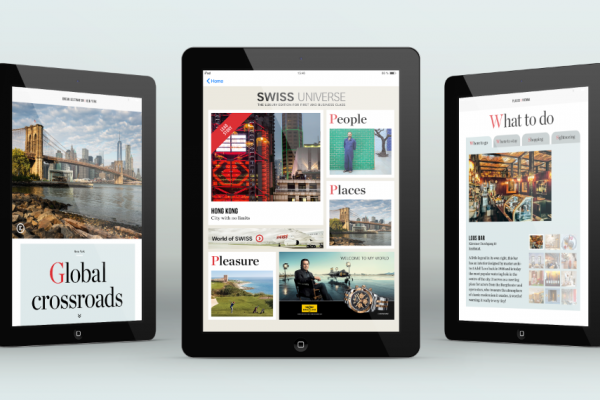 Adobe DPS 2015 + Swiss Airlines: The SWISS Universe luxury app lets passengers explore people, places, and pleasure