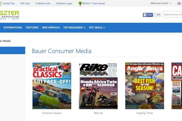 Bauer Consumer Media’s UK division adds 44 magazines to Magzter