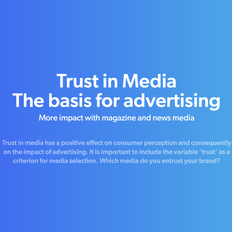Magazine and news platforms amongst the most trusted forms of media