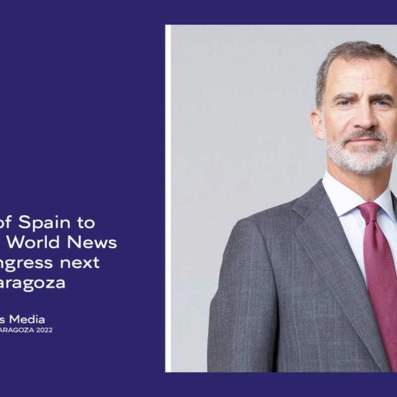 The King of Spain to attend the World News Media Congress in Zaragoza